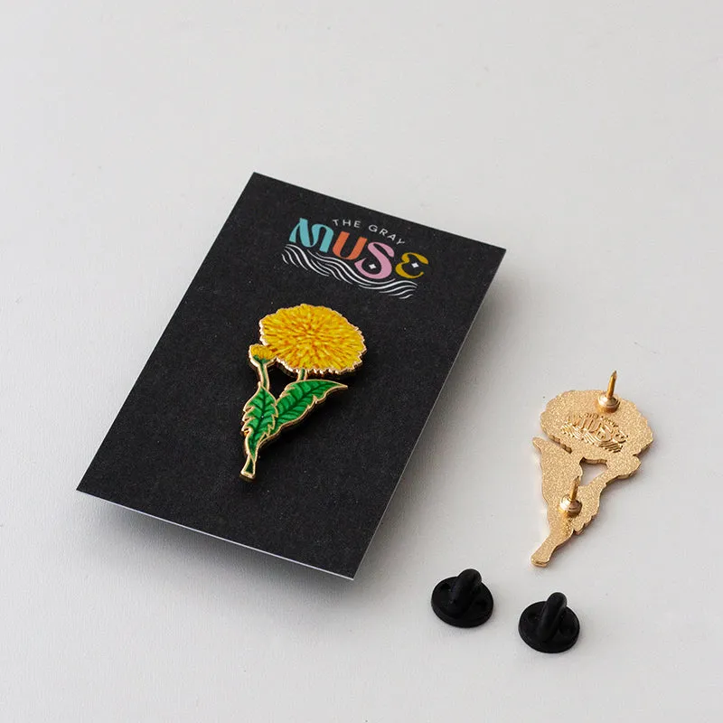 Dandelion Floral Enamel Pin