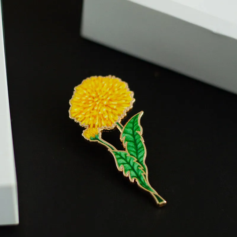 Dandelion Floral Enamel Pin