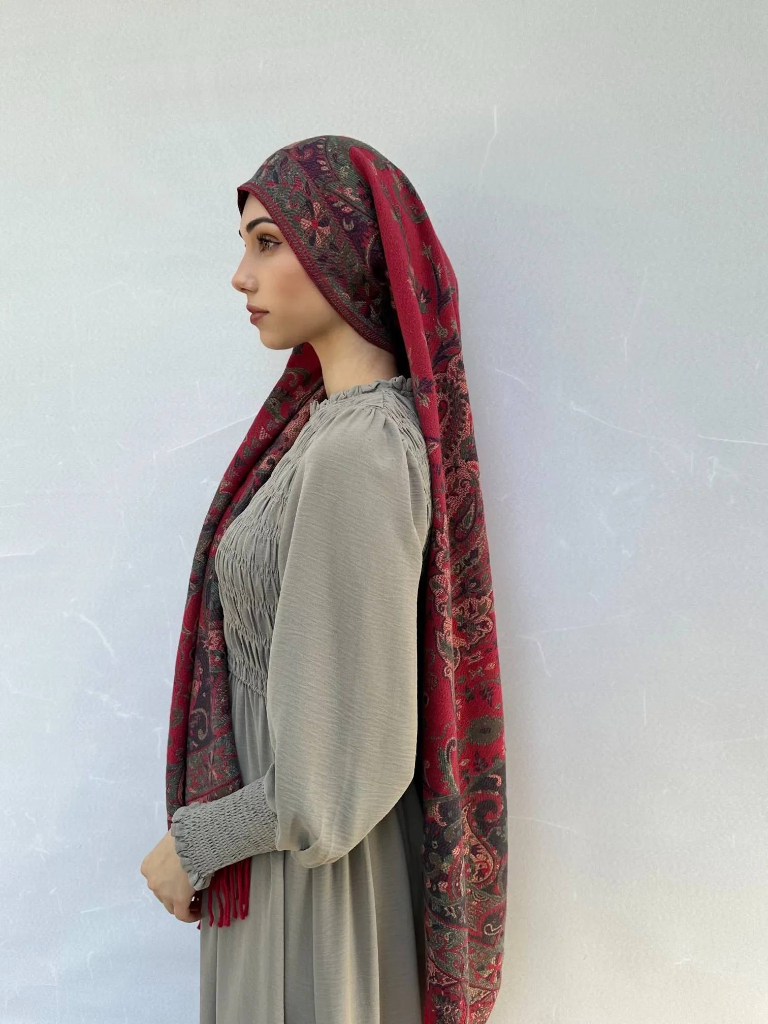 Deep Red Pashmina