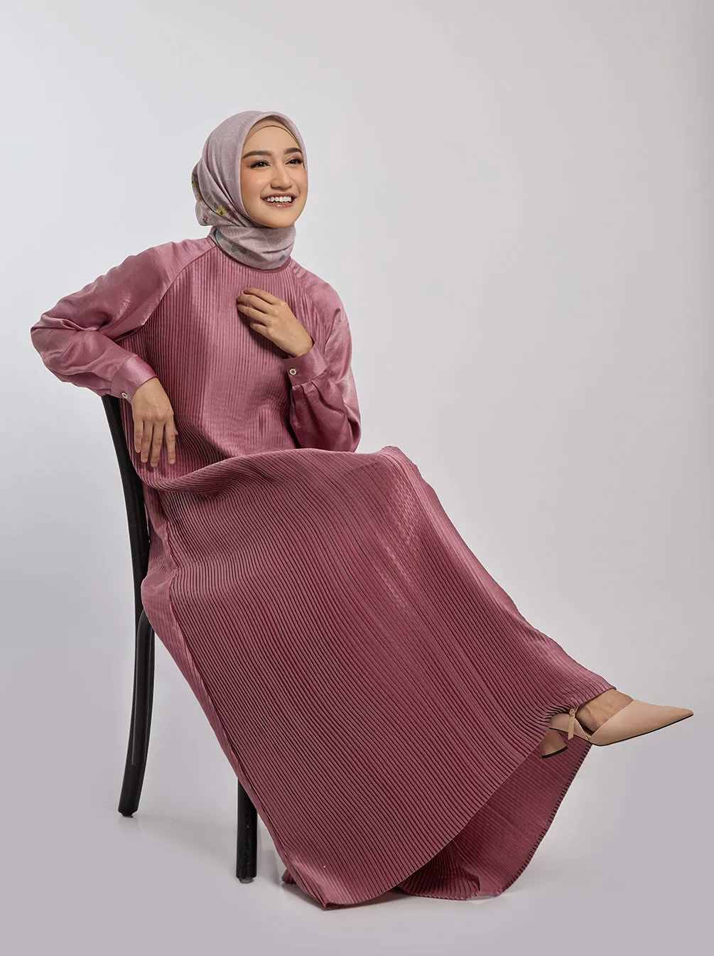 DENA DRESS PLAIN BLUSH