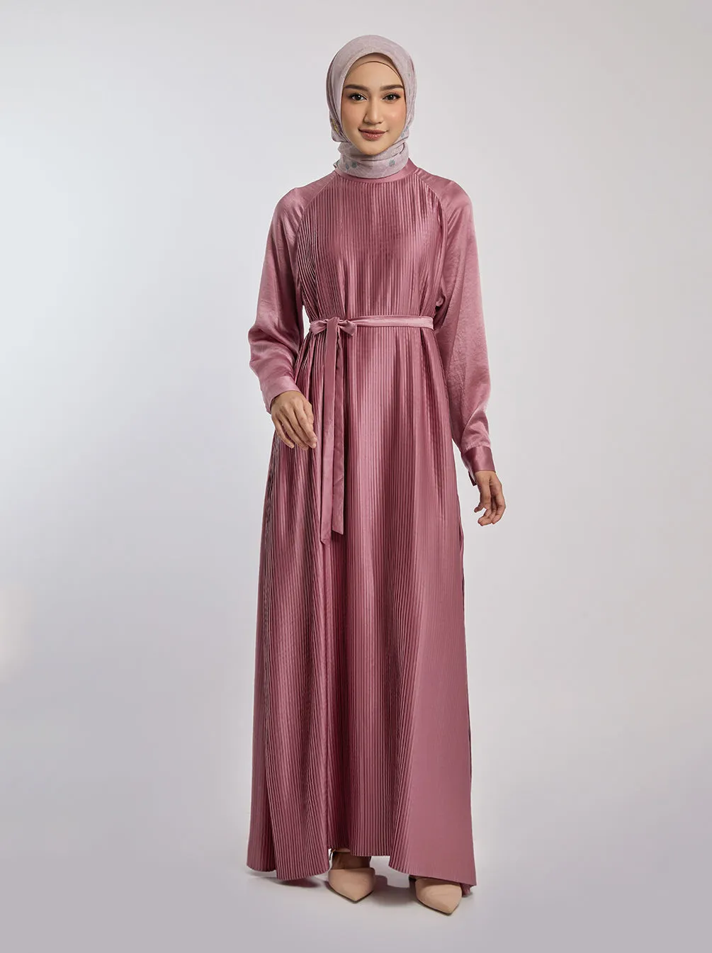 DENA DRESS PLAIN BLUSH