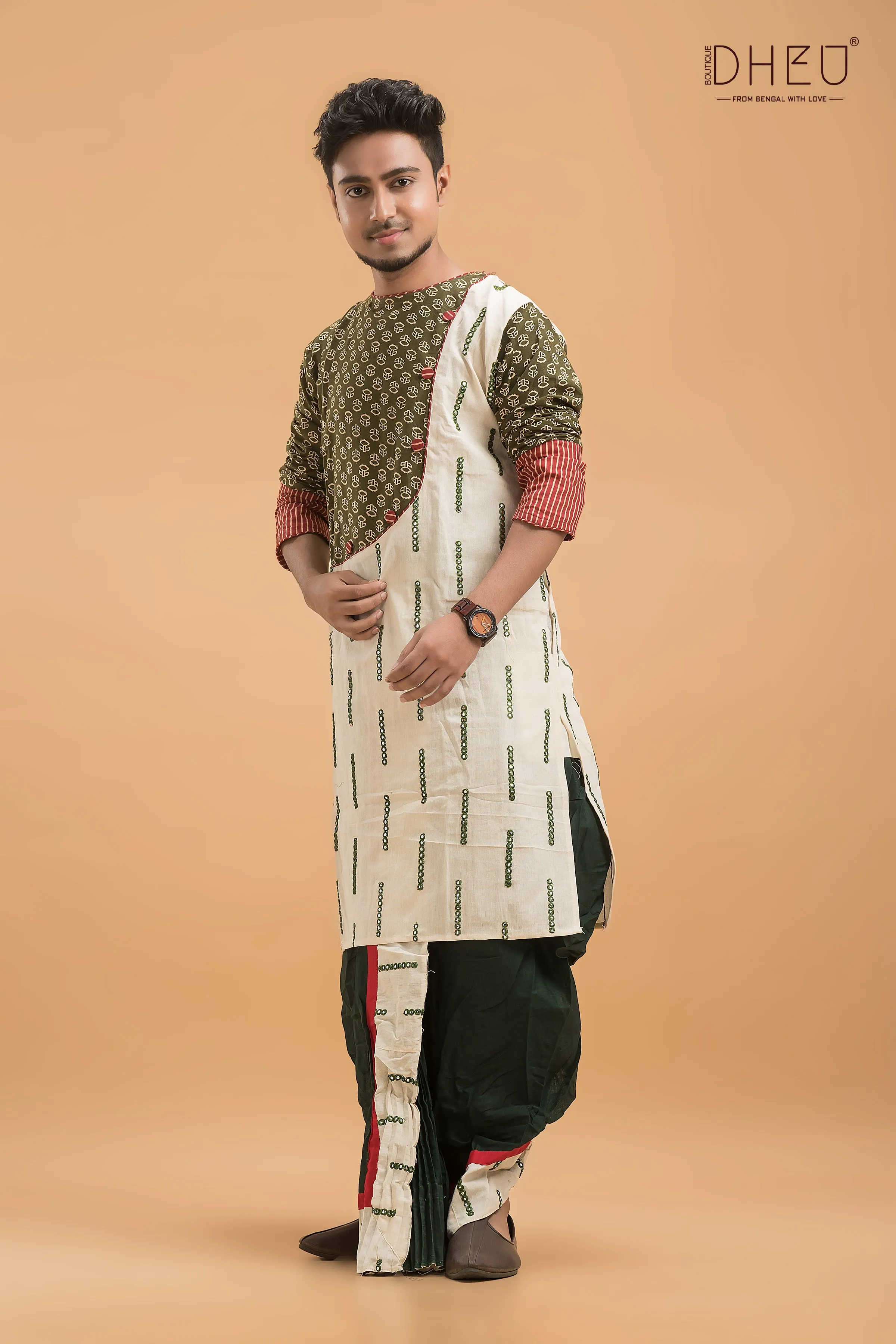 Dheu Exclusive Designer Kurta & Dhoti(Optional) Set