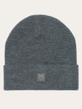 Double layer wool beanie - Dark Grey Melange