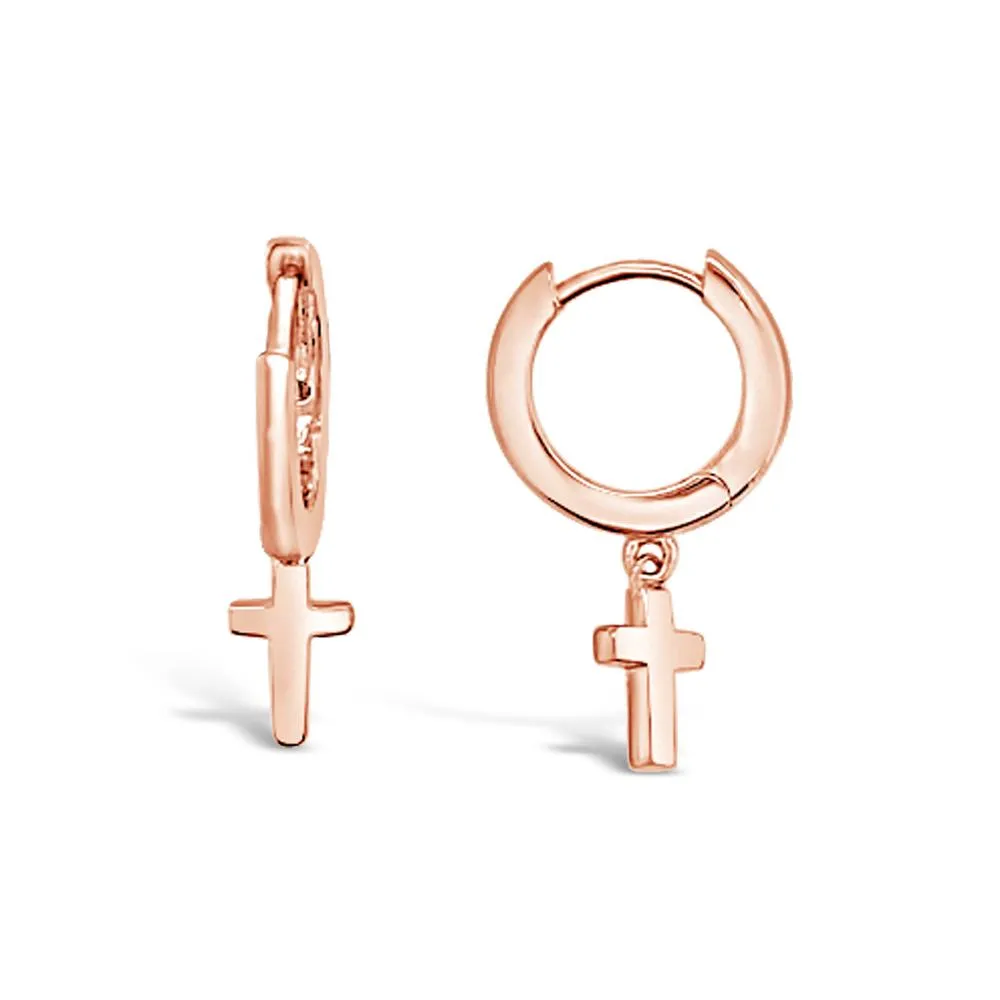 Duo Cross Huggie Earrings