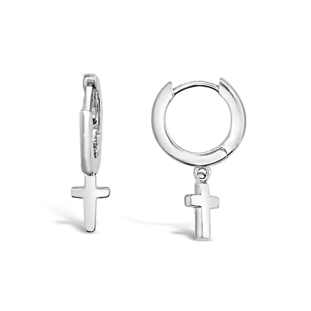 Duo Cross Huggie Earrings