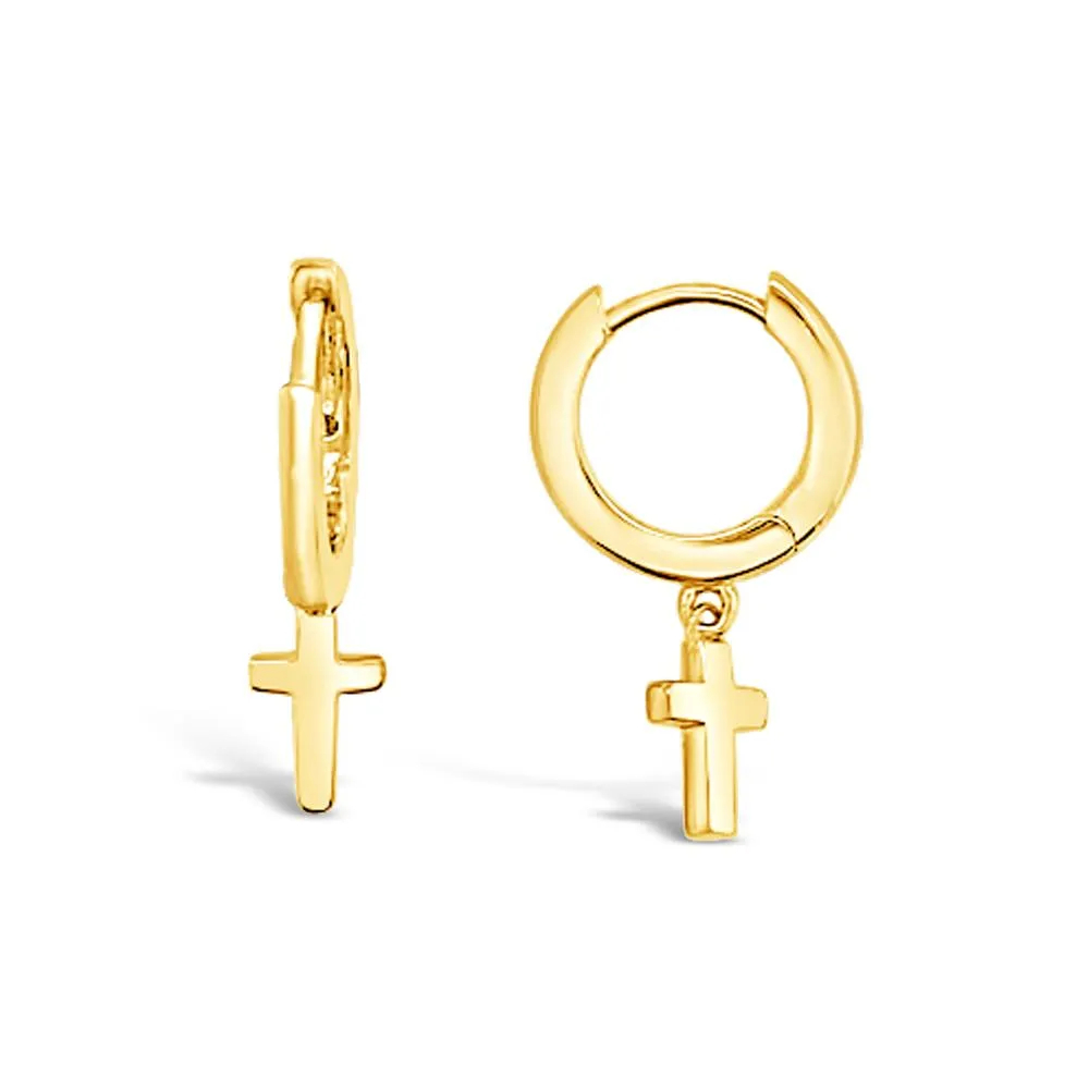 Duo Cross Huggie Earrings