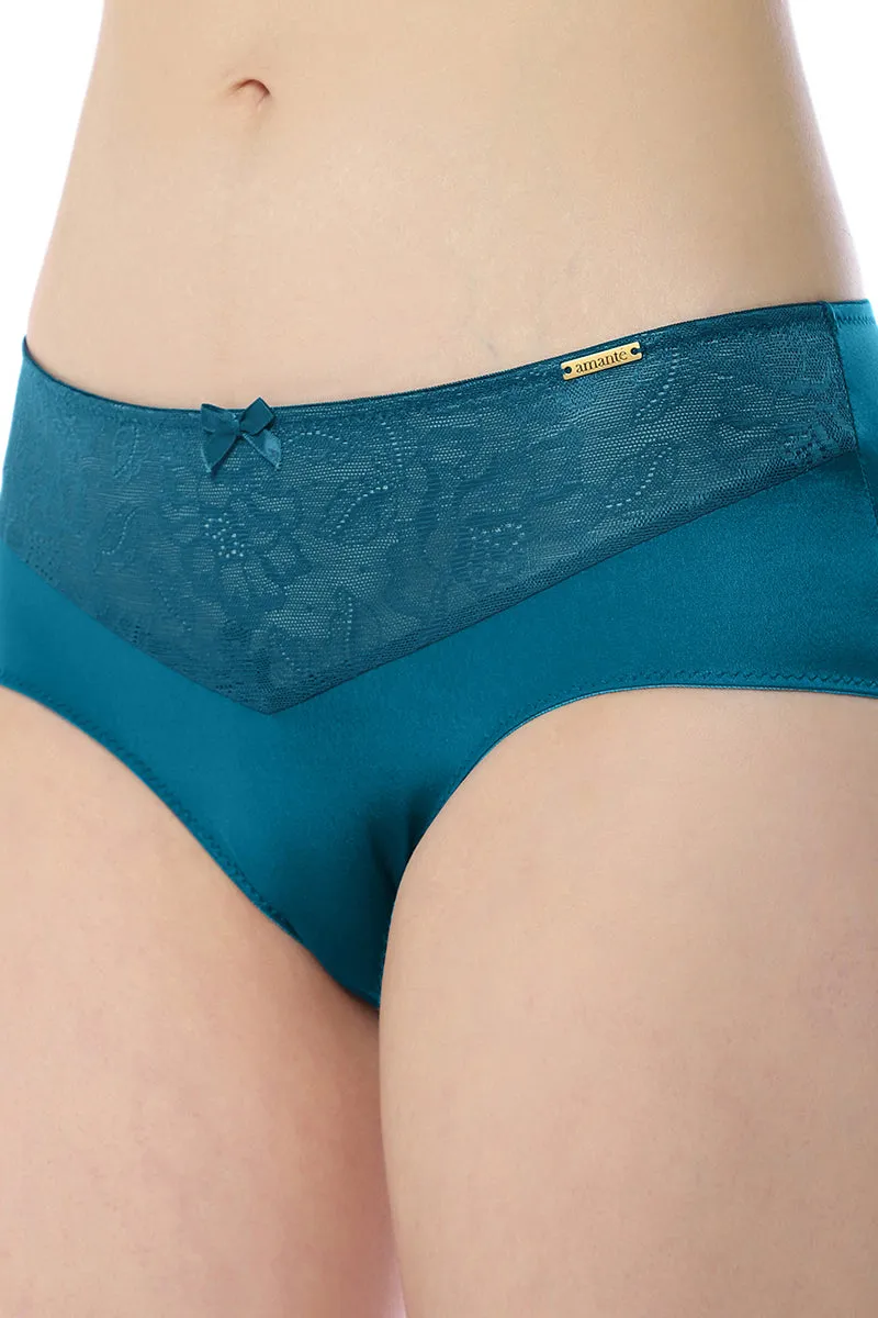 Elegant Lace Hipster Panty - Gibralta Blue & Stucco