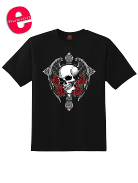 Ellusion Skull Print Cotton Tee