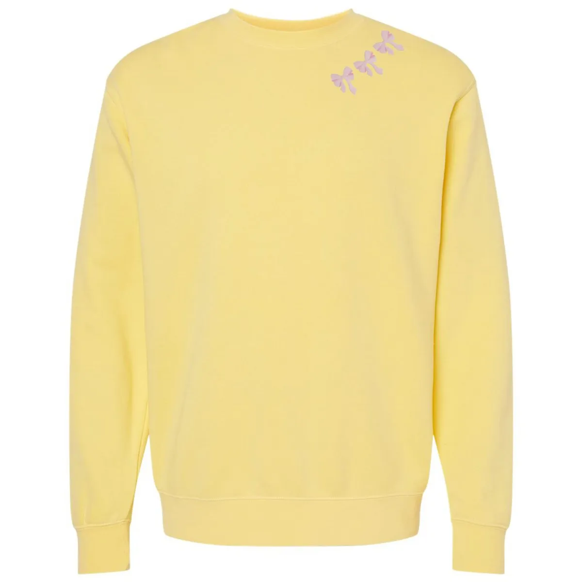 Embroidered 'Bow Collar' Cozy Crew