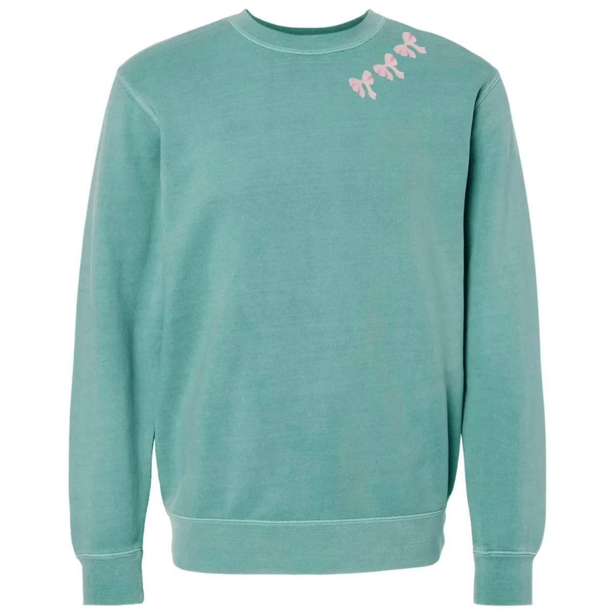 Embroidered 'Bow Collar' Cozy Crew