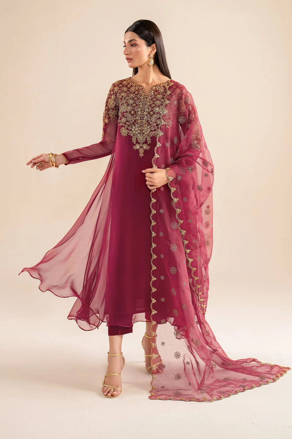 EMBROIDERED CHIFFON PR-916