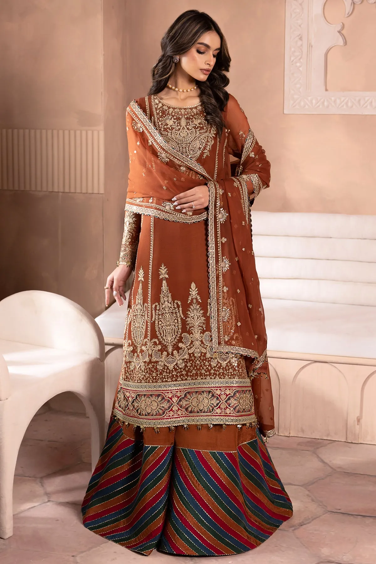 EMBROIDERED CHIFFON UC-3040