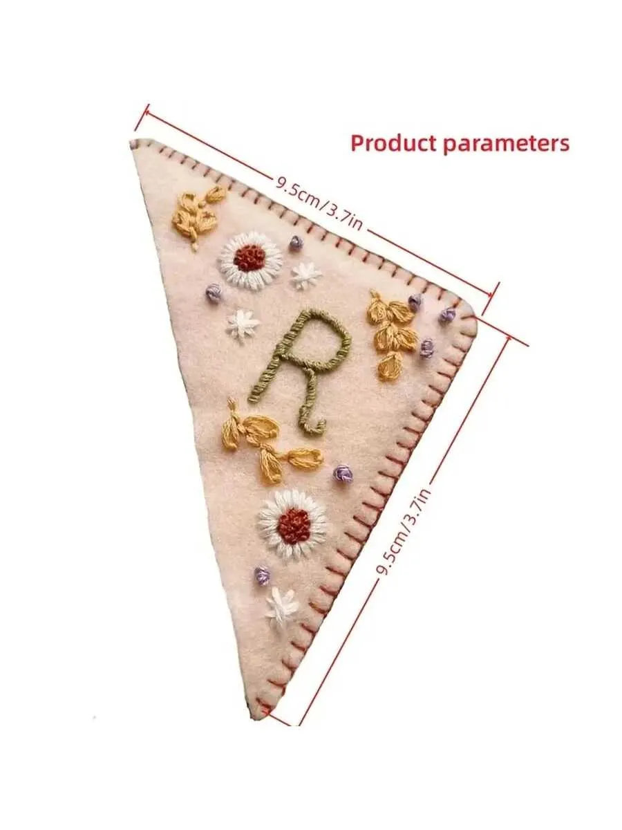 Embroidered Corner Bookmark