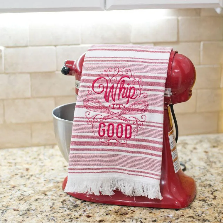 Embroidered Farmhouse Style Dish Towels, Hostess Gifts, Baking Gifts, Kitchen Gifts