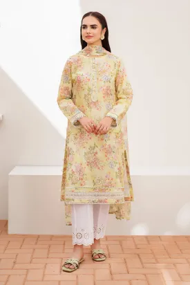 EMBROIDERED PRINTED LAWN UF-630