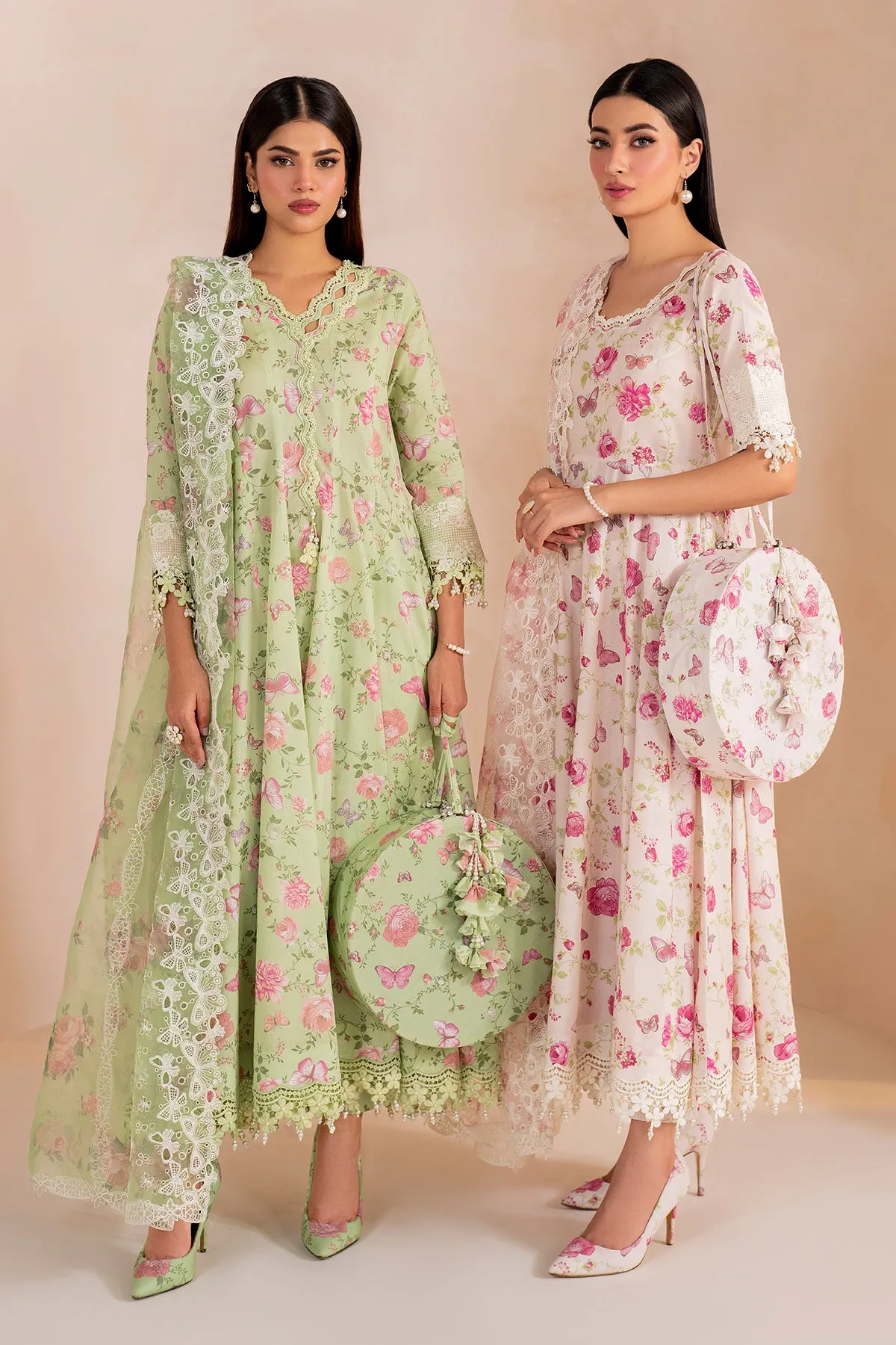 EMBROIDERED PRINTED LAWN UF-710