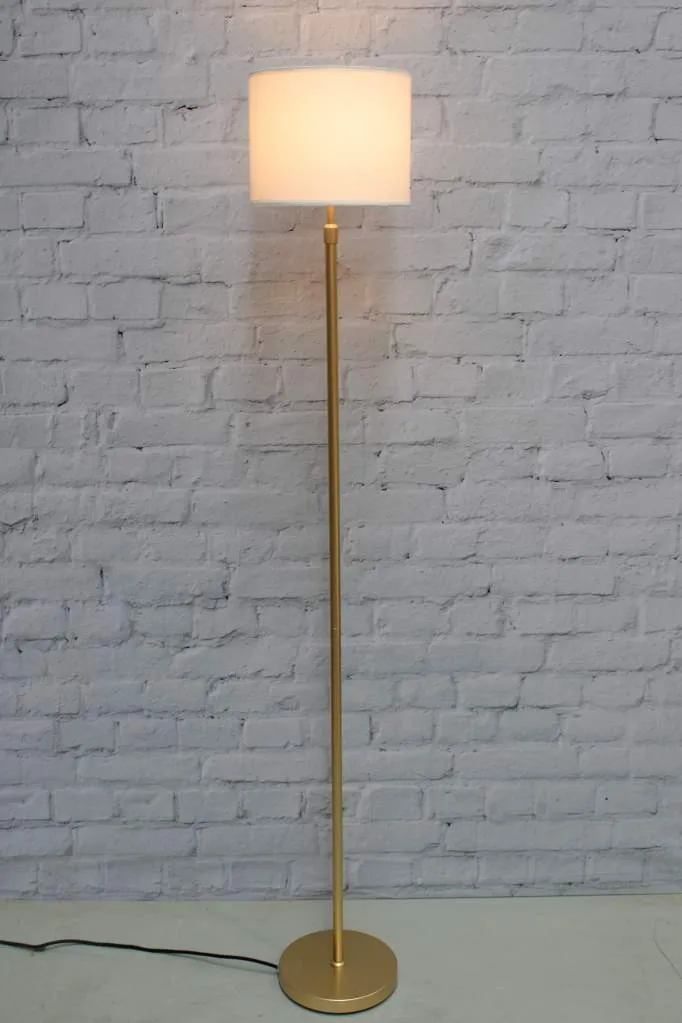 Fabric Drum Floor Lamp