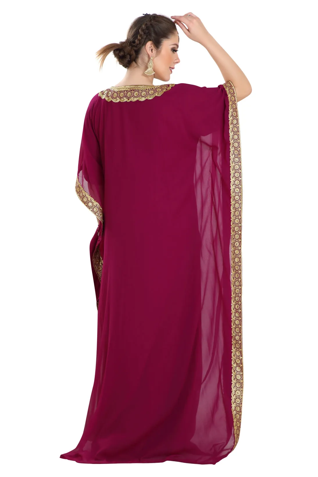 Farasha Maxi in Threadwork Embroidery