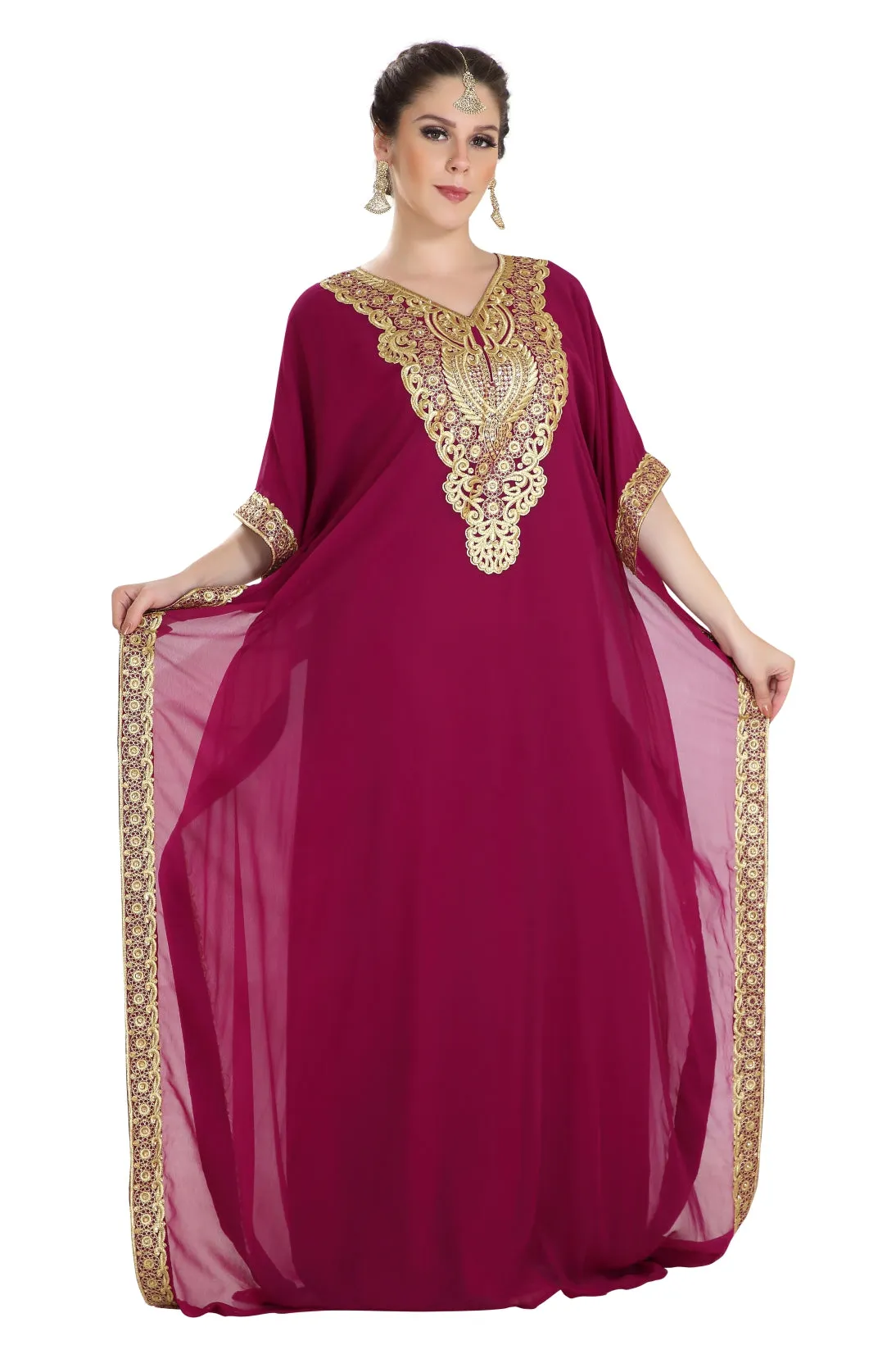 Farasha Maxi in Threadwork Embroidery