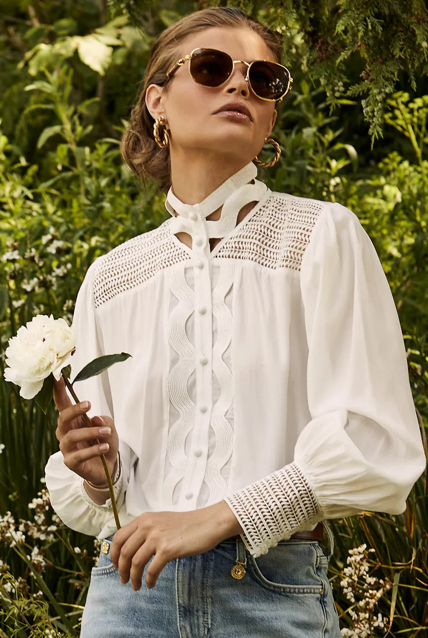 Featherton Lace Shirt (White)