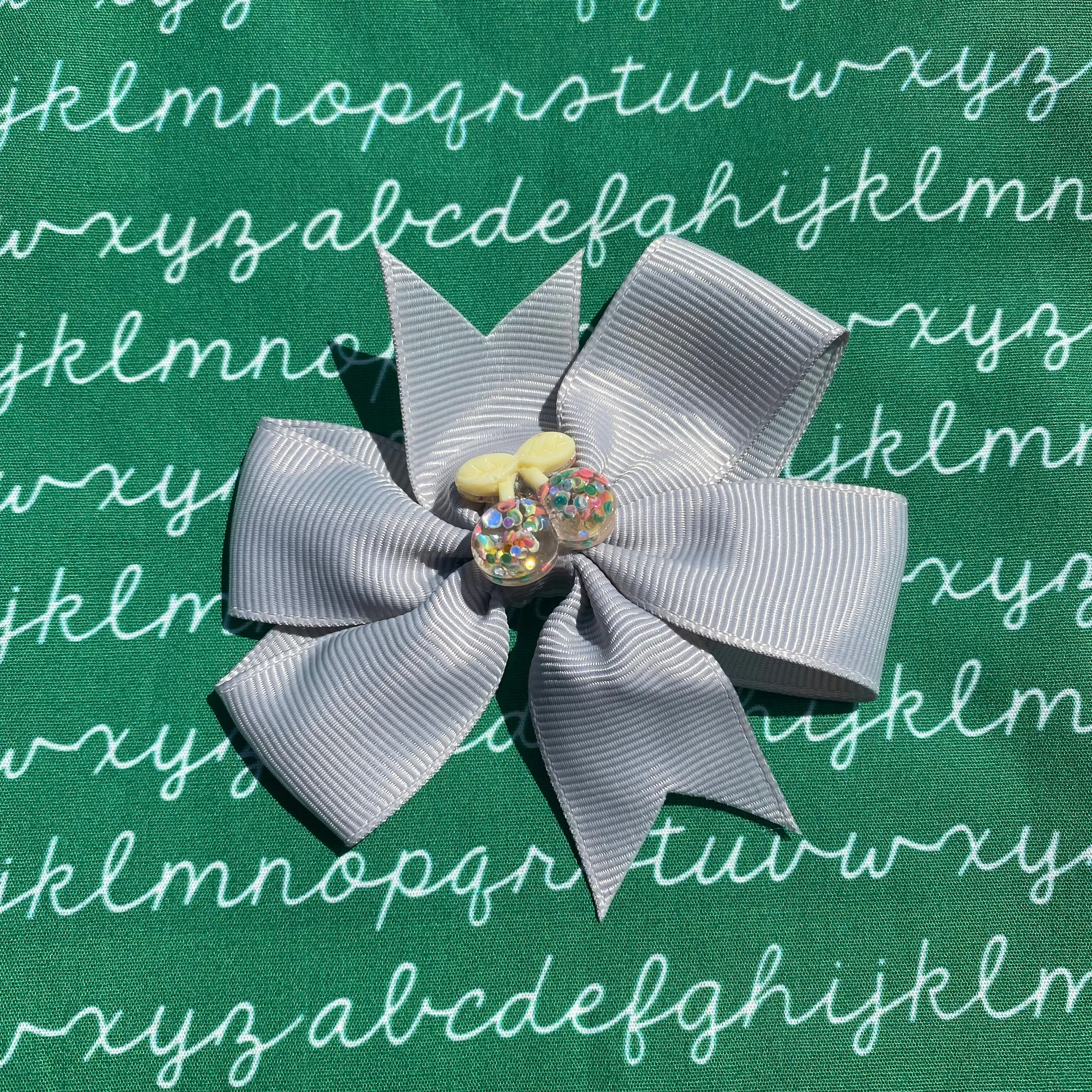 Glitter Cherries Hair Bow