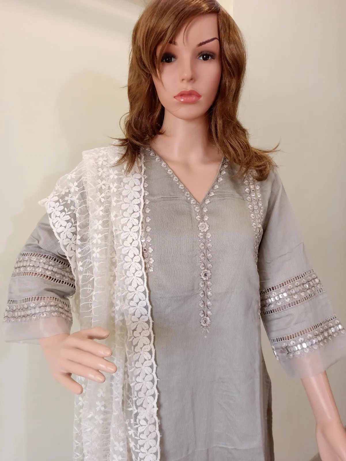 Hazelnut Kurta Set With Dupatta