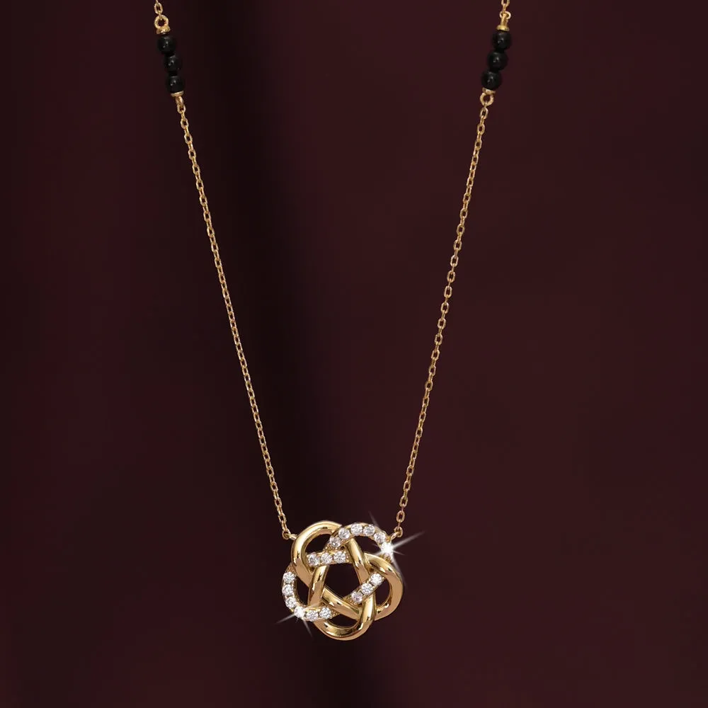 Iravati Diamond Mangalsutra | BIS Hallmarked | 18k Gold Vermeil