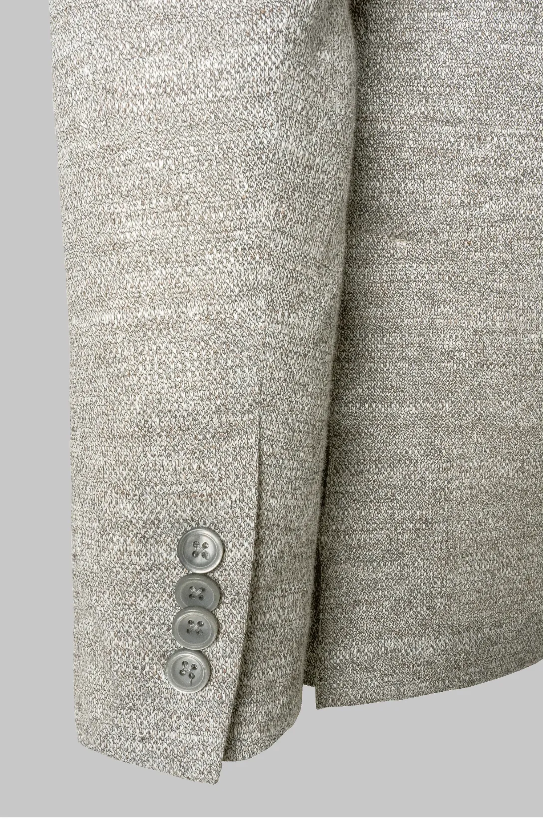 Jack Victor Hampton Knit Linen Blazer in Tan Melange