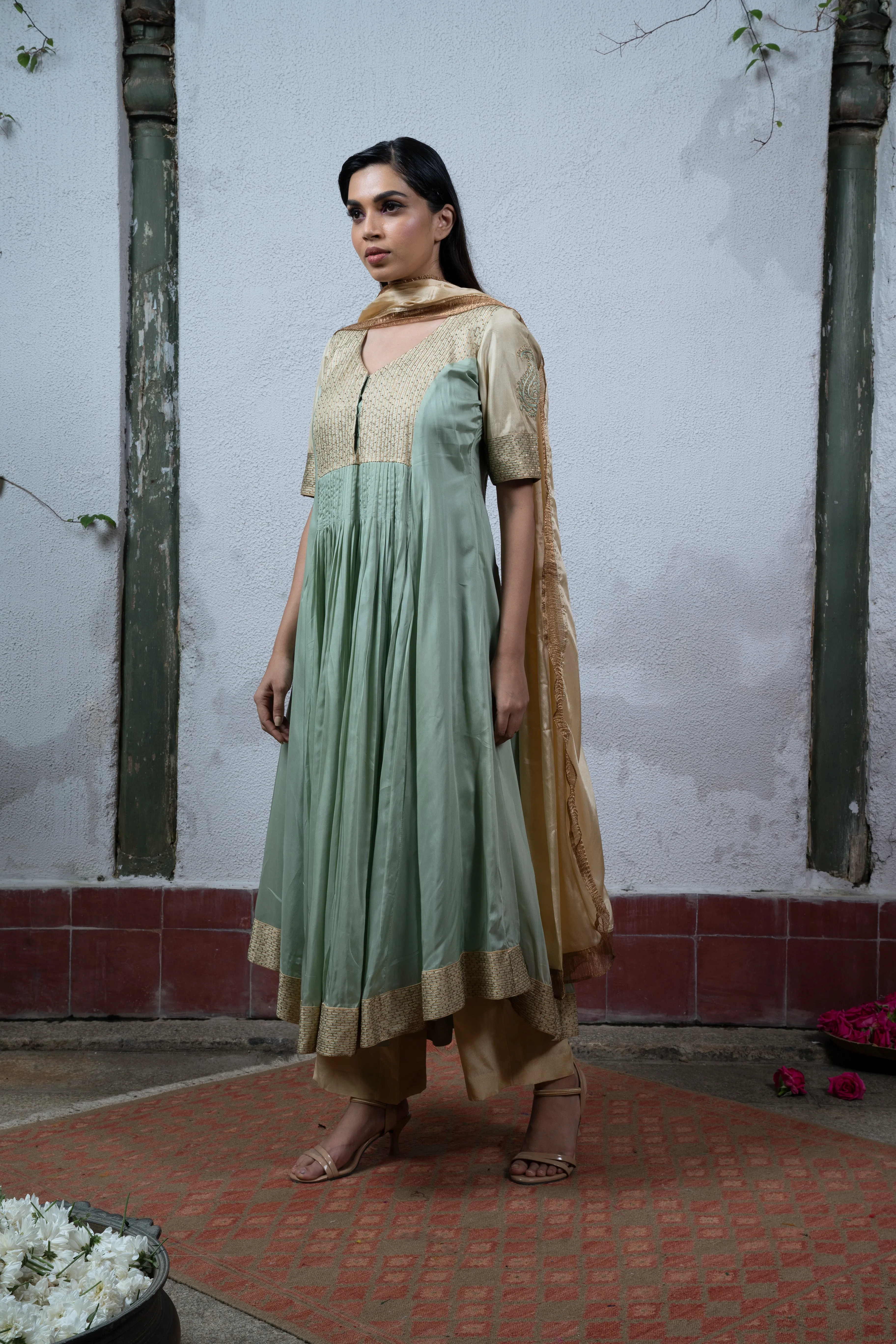 Jaji: Sea Green Salwar