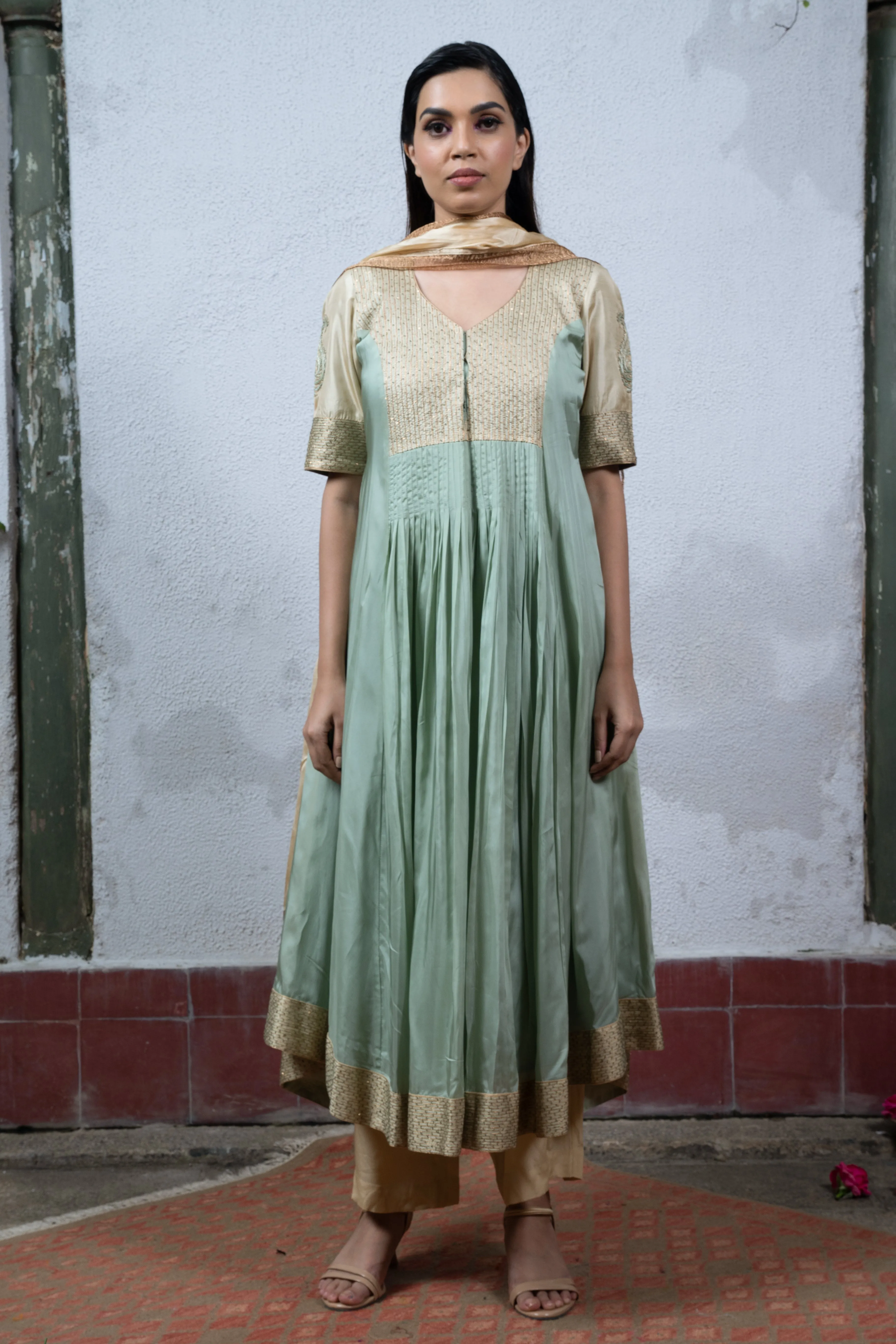 Jaji: Sea Green Salwar