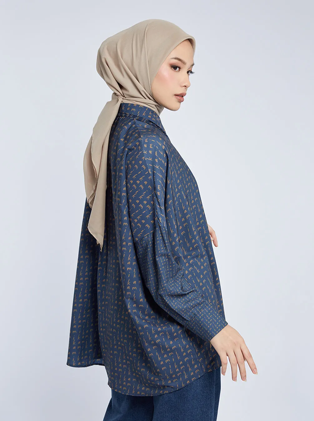 KEYNA DROPSHOULDER TOP CATALINA BLUE