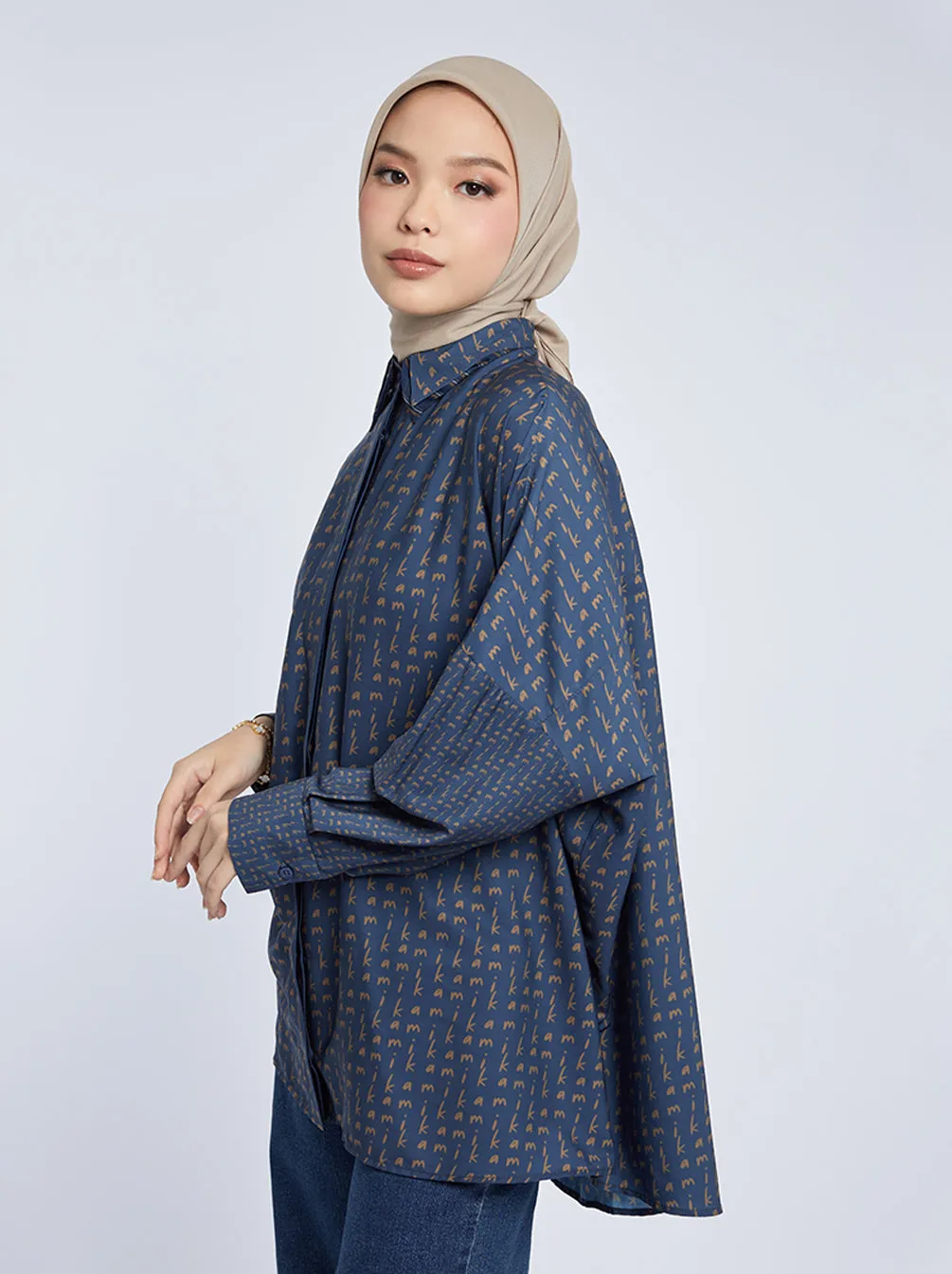 KEYNA DROPSHOULDER TOP CATALINA BLUE