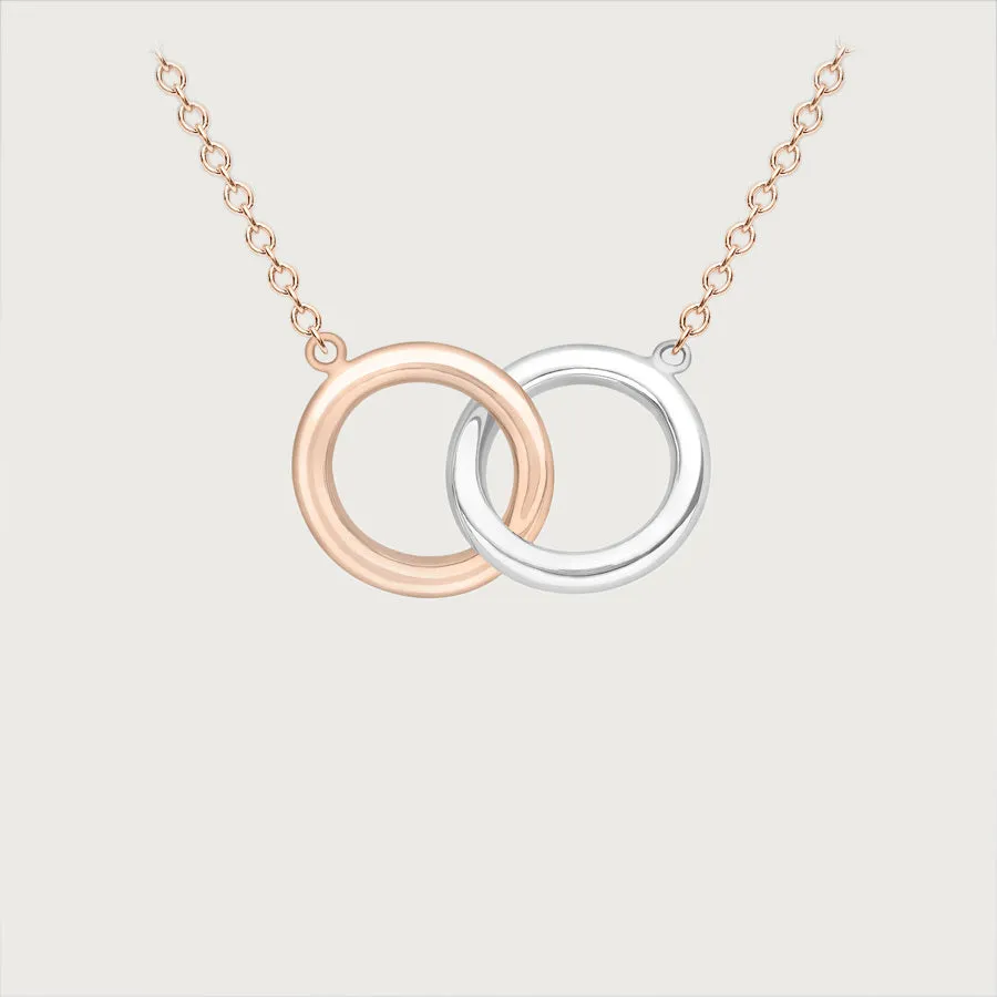 Linked Rings Gold Necklace