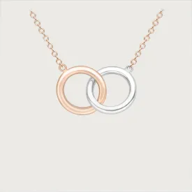 Linked Rings Gold Necklace