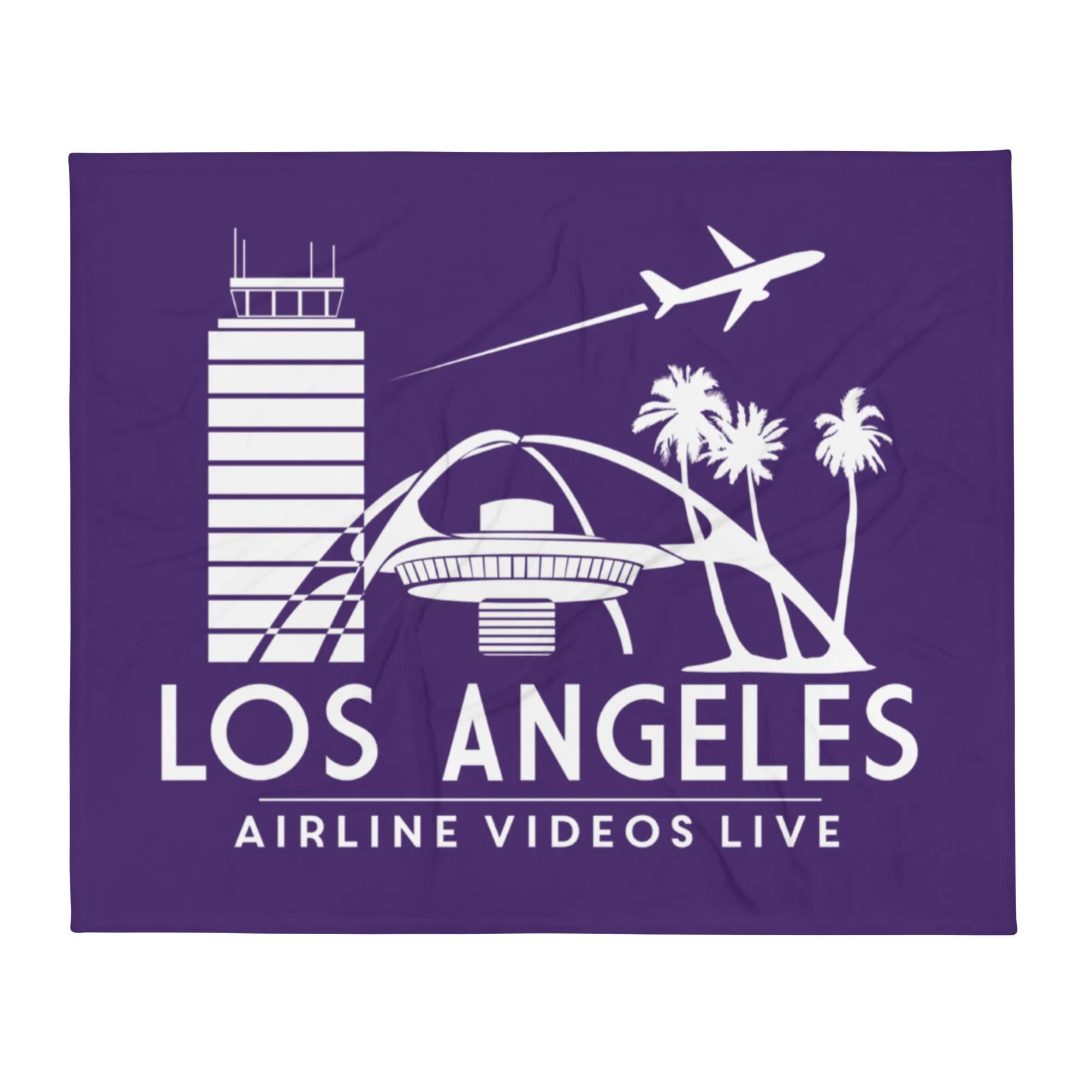 LOS ANGELES RETRO (PURPLE) Throw Blanket