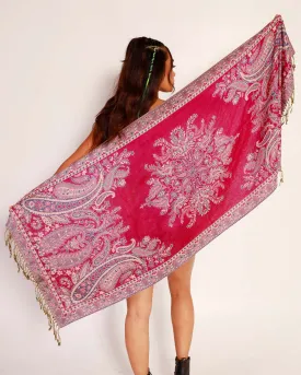 Lost in Paradise Hot Pink Pashmina