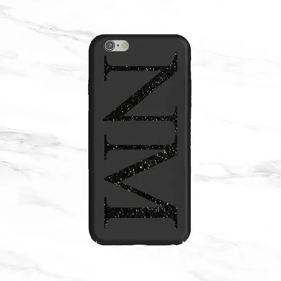 Matte Black Initials Case