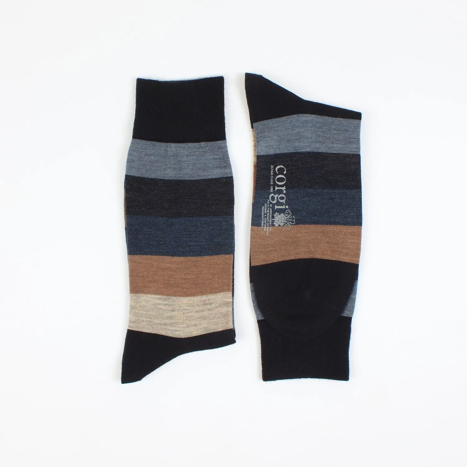 Men's Striped Merino Wool Socks