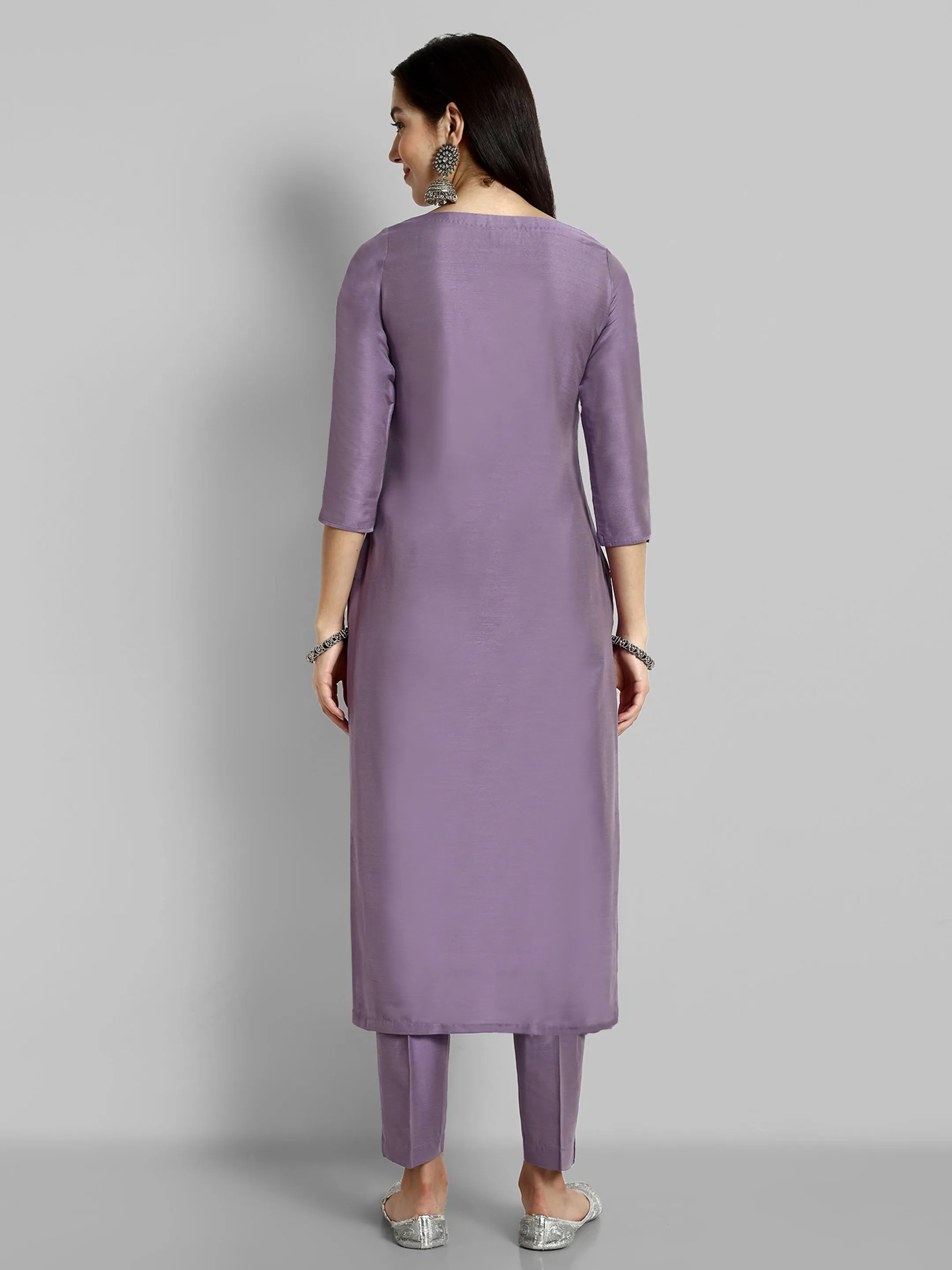 Mouve Boat Neck Kurta with Elasticated Pant