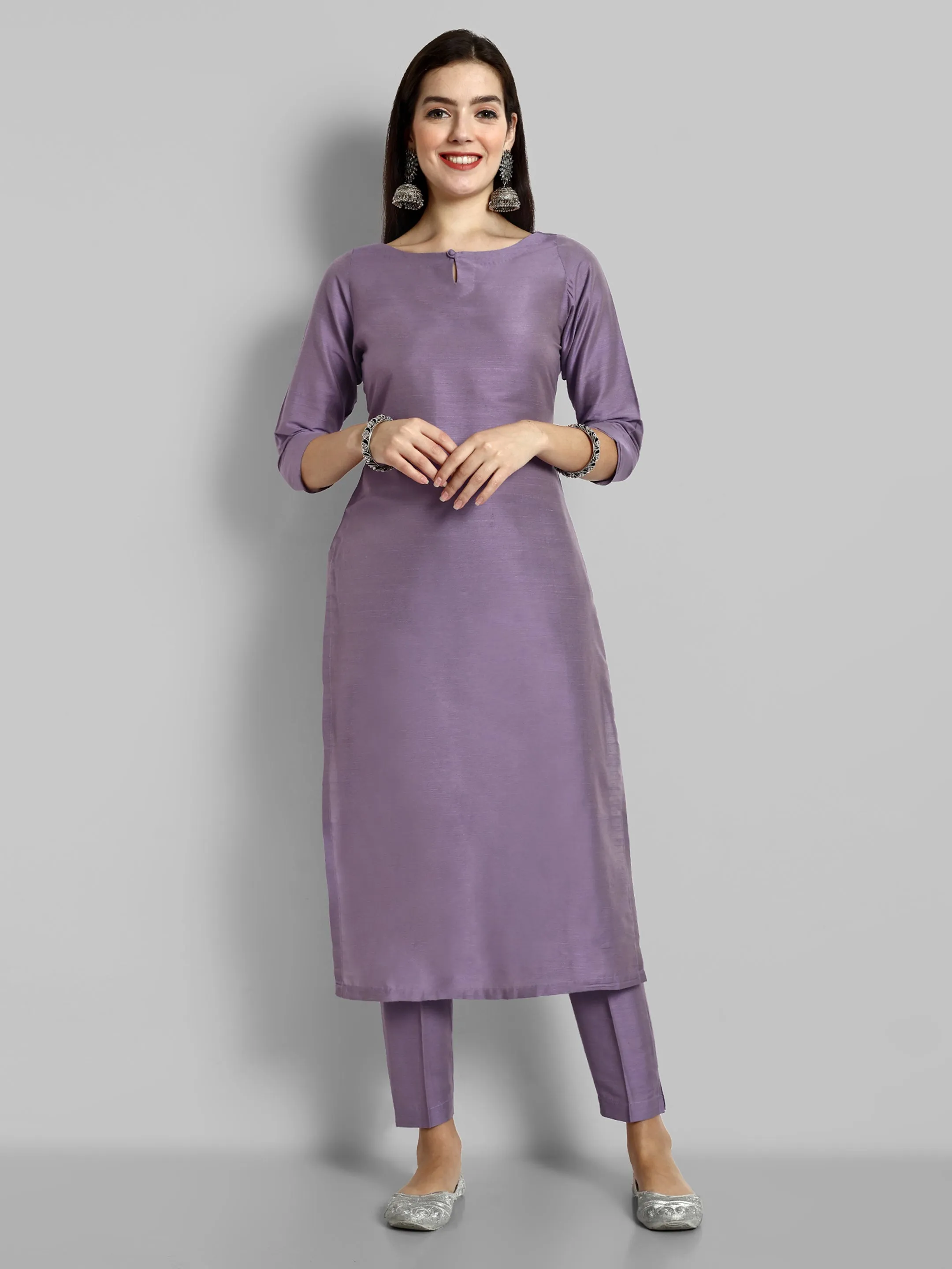 Mouve Boat Neck Kurta with Elasticated Pant