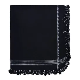 Nashi Pom Shawl - Black