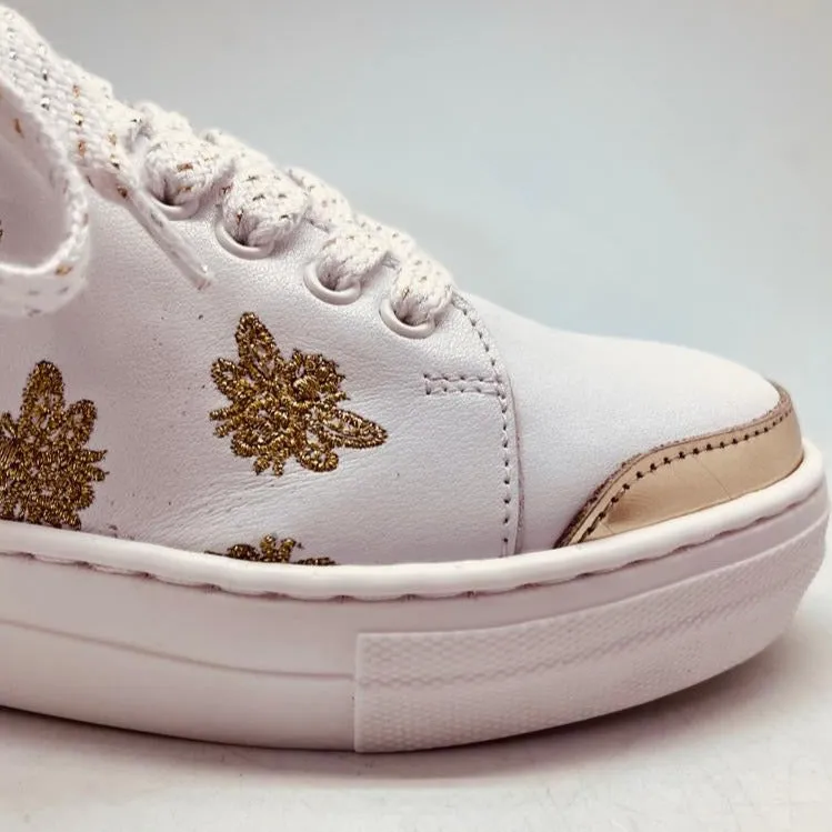 Platinum - White Gold Crown Bee sneaker