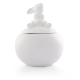 Porcelain Sitting Bunny Sugar Bowl