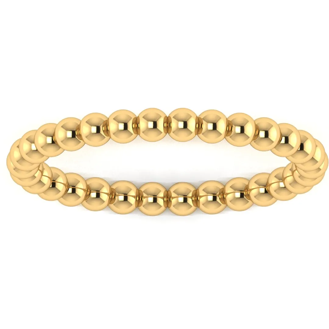 "Zev" Minimalist Beads Contemporary Eternity Ring ET79