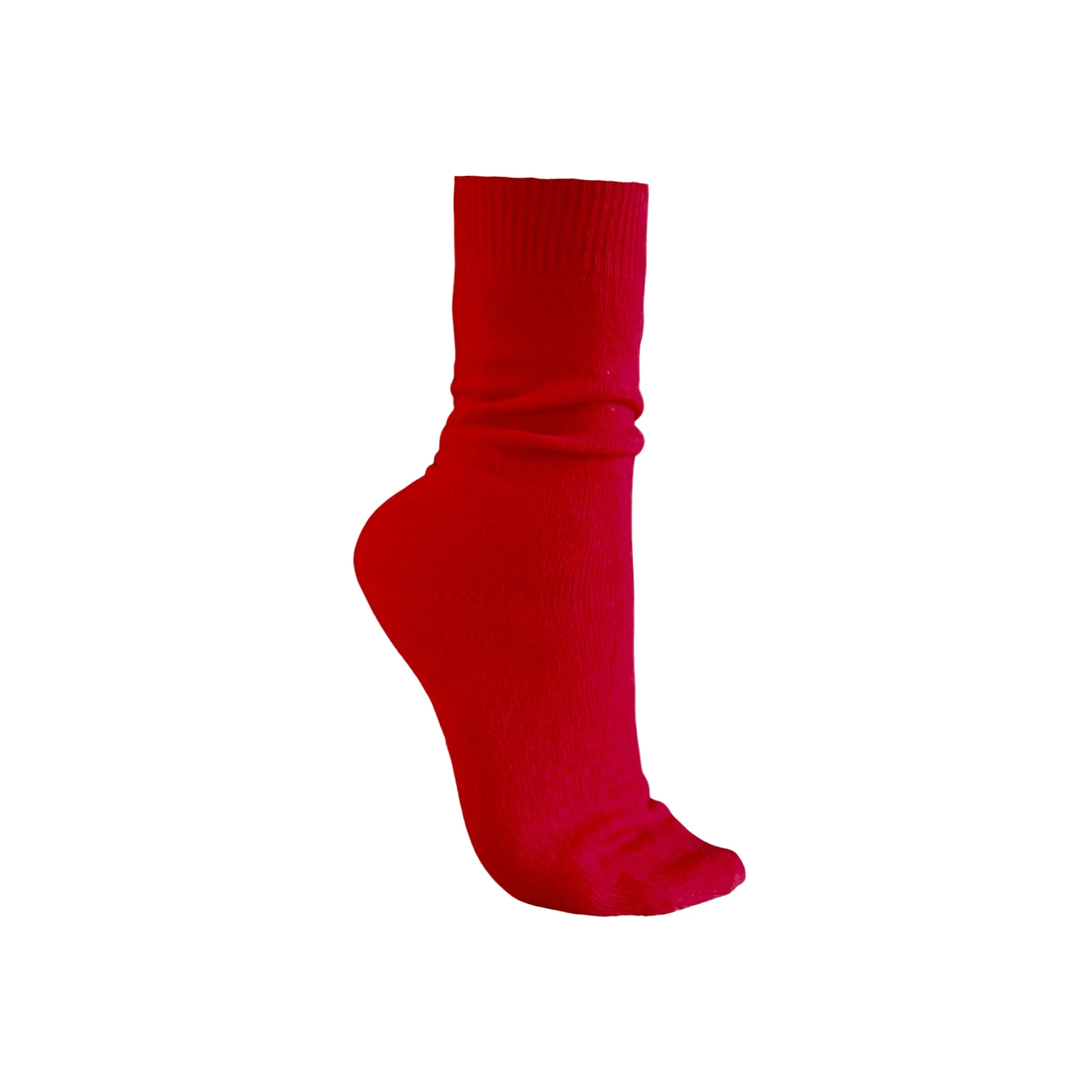 Red cashmere socks