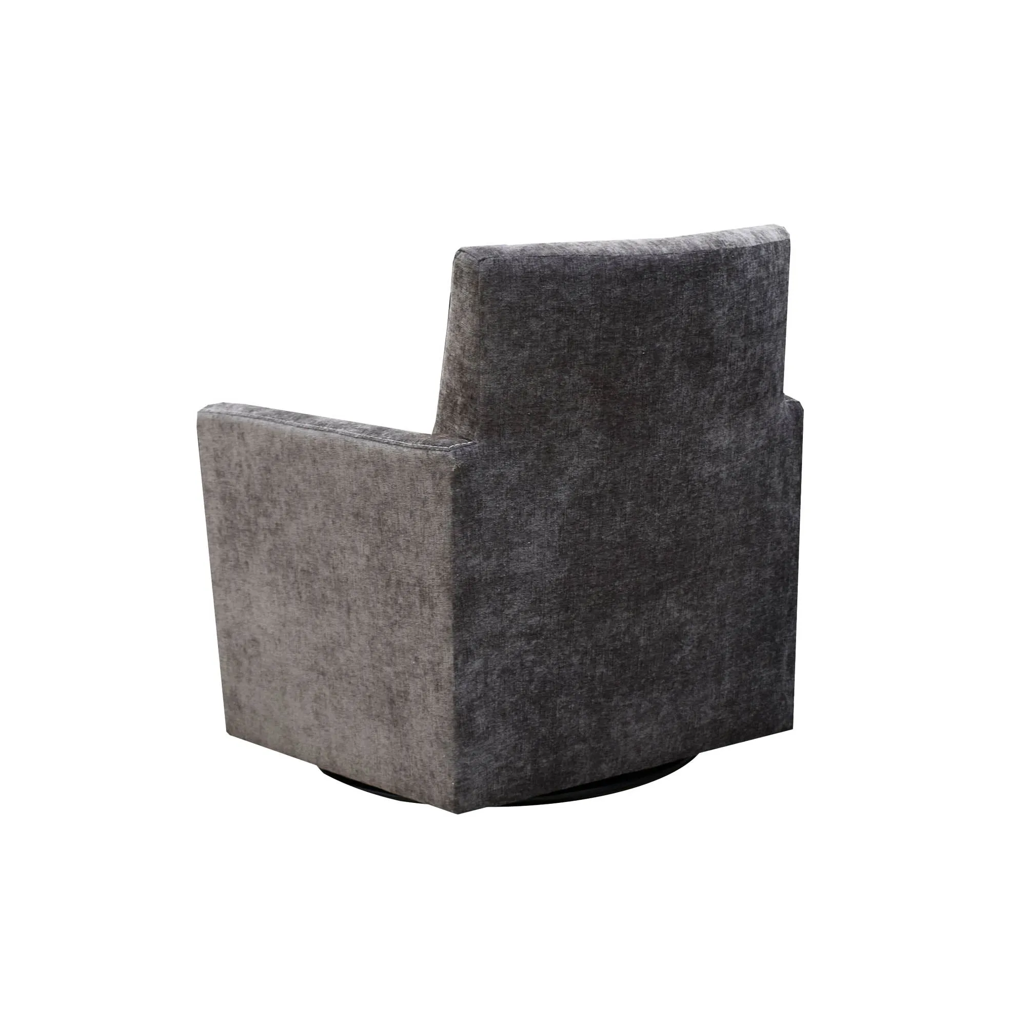 Riley Swivel Club Chair - Ebony Chenille