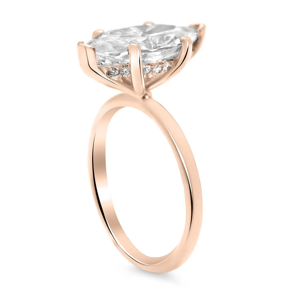 Rose | Marquise Moissanite Engagement Ring