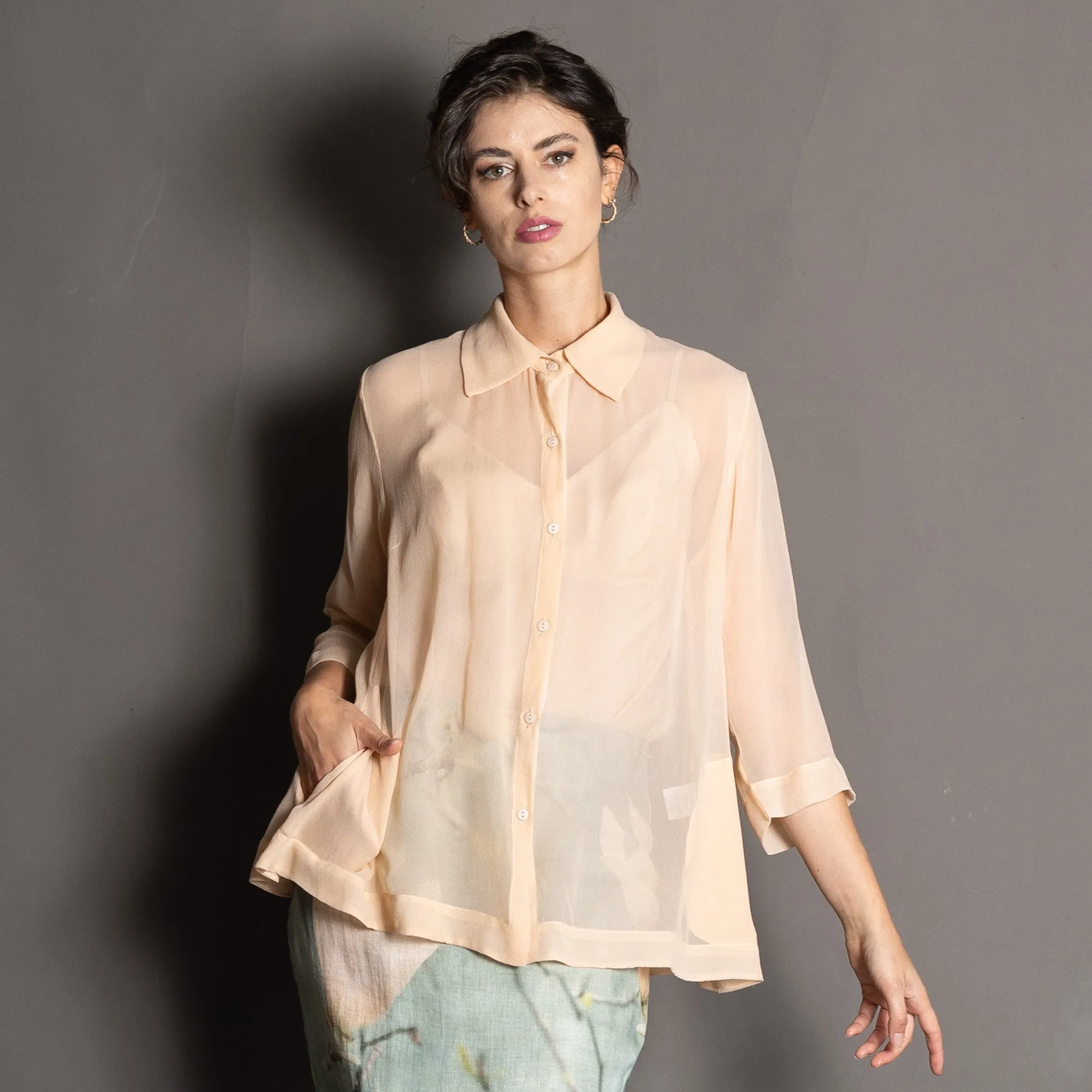 silk trapeze shirt