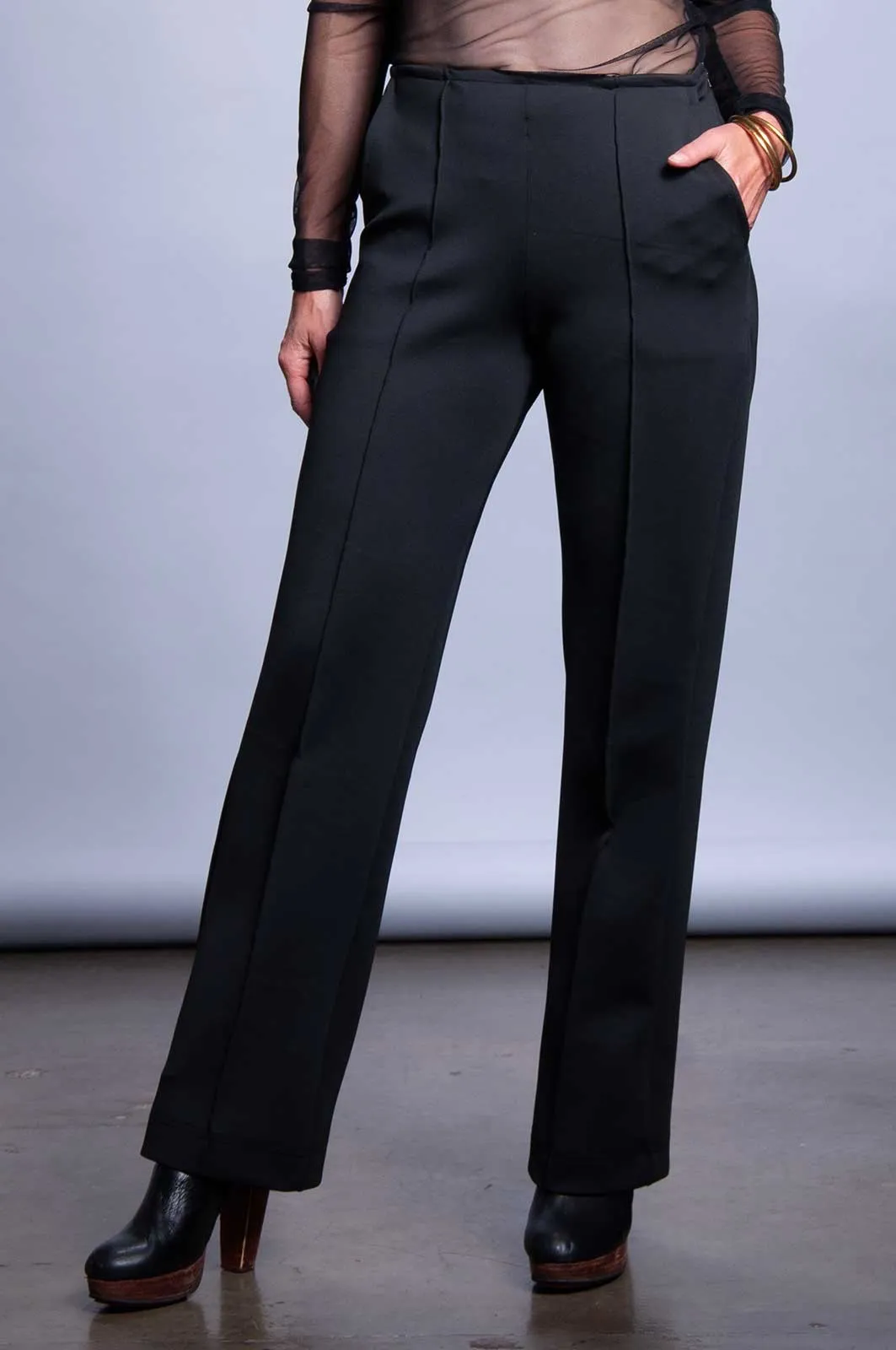 Slim Fit Trouser - Black Neoprene