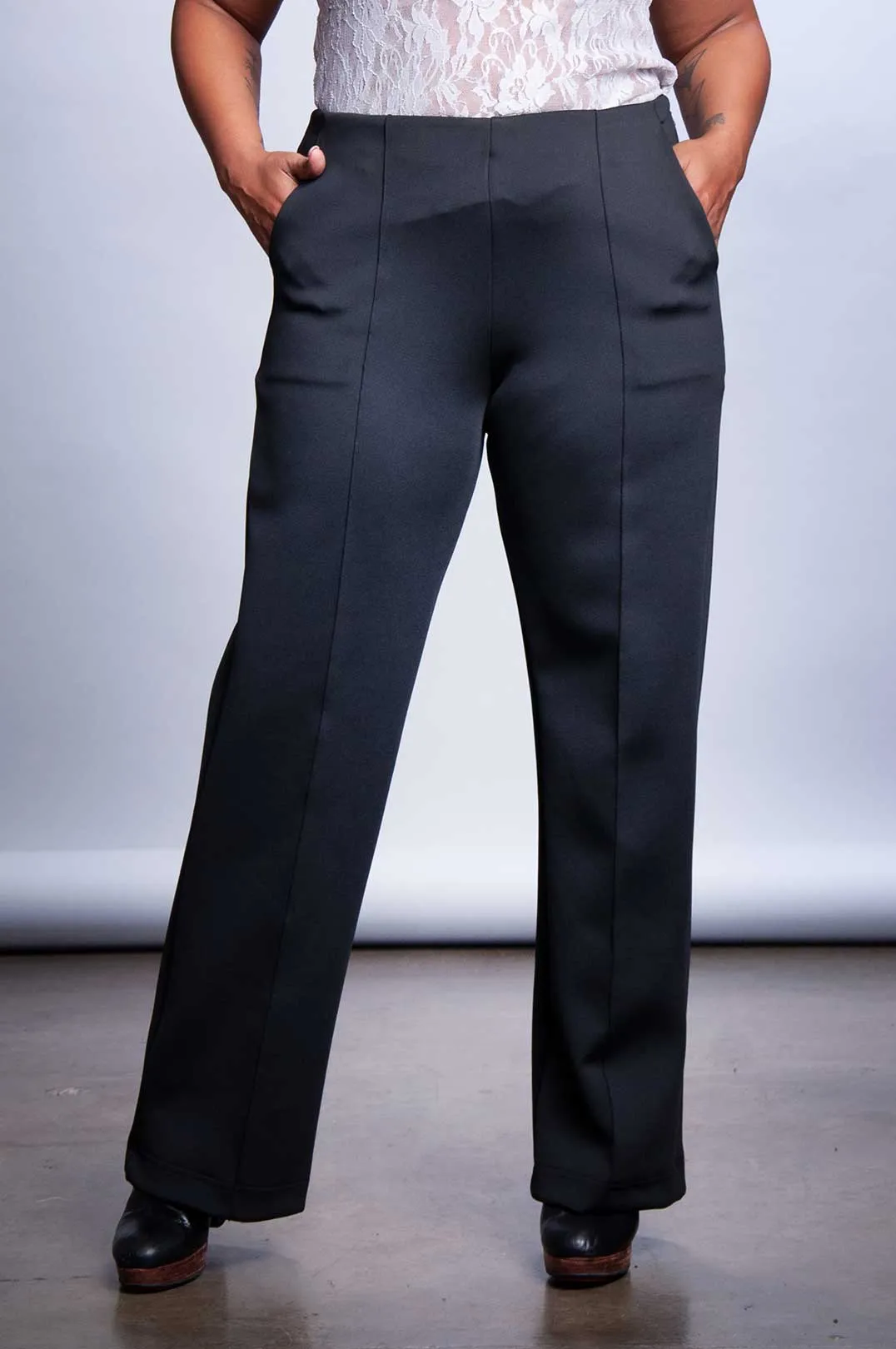 Slim Fit Trouser - Black Neoprene